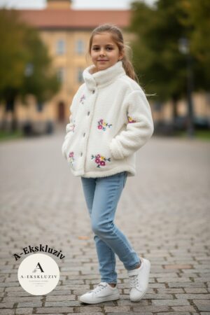 Женски џемпер со цвет