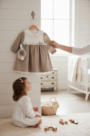 Кремово-бел фустан