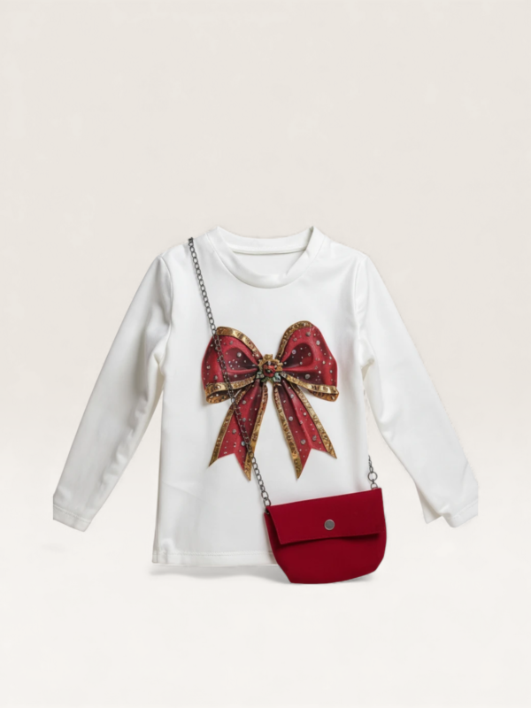 Женска блуза со панделка