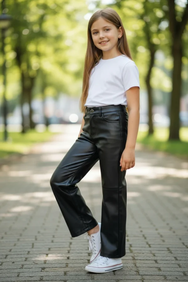 Женски кожни фармерки